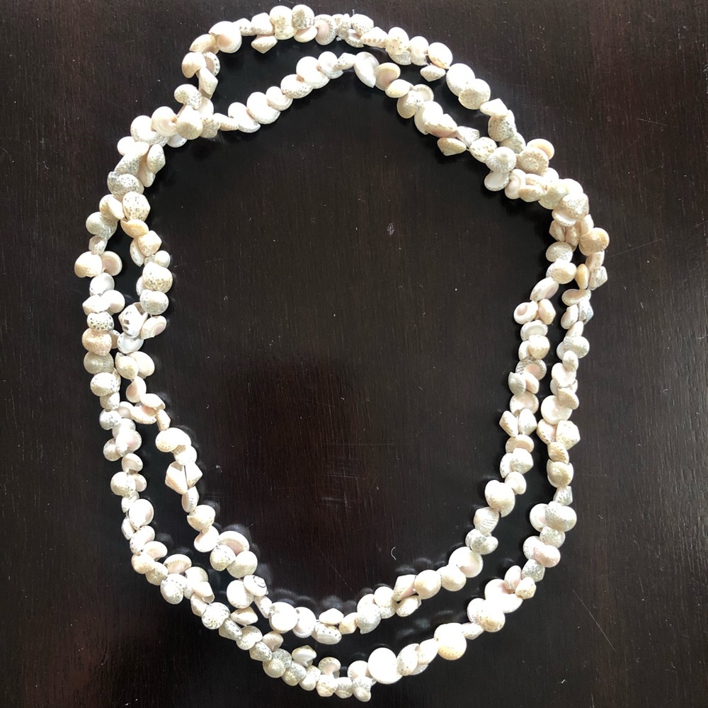 Vintage Samoan Shell Long Flapper Necklace